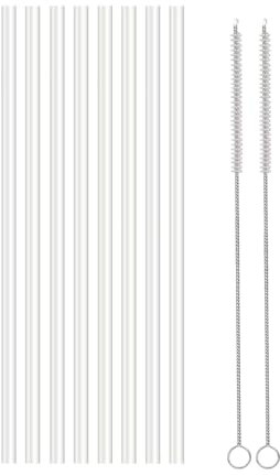 Cannucce di Ricambio 8 Pezzi Riutilizzabili Trasparenti in Plastica Ecologiche per Bere Dritte per Stanley 40oz con 2 Spazzole per la Pulizia