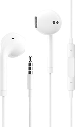 Auriculares con cable, auriculares intrauditivos, auriculares con micrófono y cable, reducción de ruido, sonido estéreo, control de volumen, micrófono universal para todos los dispositivos de 3,5 mm