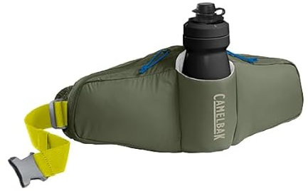 CamelBak Podium Flow 2 Waist Pack for Mountain Biking, Gravel Cycling - Contains 21 oz Podium Dirt Series Bike Bottle, Dusty Olive