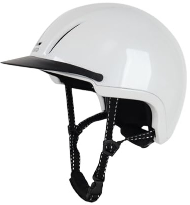 Harilla Casco Ecuestre Sombrero Ecuestre Suministros ecuestres Casco de equitación Equipo de Caballo, S Bright White