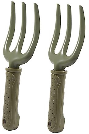 Toyvian 2piezas Herramientas Manuales De Jardinería Horquillas De Deshierbe De Tres Dientes Horquilla De Jardinería De Hierro Para Jardín y Desherbar