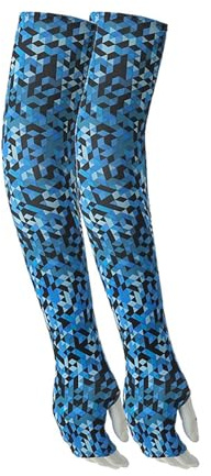 Générique Manchon Chauffe-Mains en Fausse Manchons de cyclisme d'été en soie glacée, extensibles de 53 cm, pour hommes et femmes, pour le sport