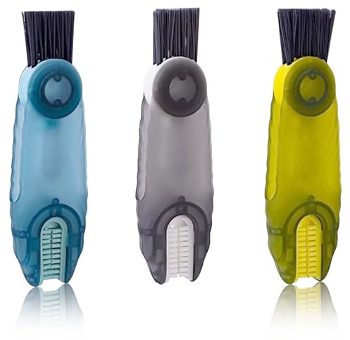 FAYAHAR 3 Stück 3 in 1 Reinigungsbürste, Tragbarer Becherdeckel-Reinigungsbürste, Cleaning Brush, für Reinigen von Wasserflaschen, Thermobechern und Deckelspalten