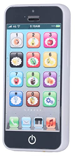 SIXRUN Jouet de Téléphone Portable pour bébé avec Musique et Lumières, Téléphone Portable éducatif Interactif pour Les Tout-Petits, Jouet d'apprentissage avec Lumières Clignotantes et Son Clair