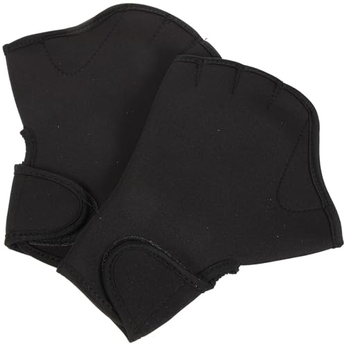 NAMOARLY Guantes de Natación para Hombre y Mujer, Paletas de Mano Resistentes al Desgaste, Mitones de Natación en Nylon Negro Talla M, Accesorios para Buceo y Fitness Acuático