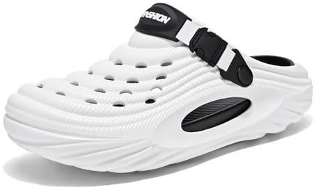 Zapatillas Hombre Sandalias Verano Agujeros Playa Zapatillas Cómodas Medio Arrastrar Tendencia Zapatos Casa Al Aire Libre