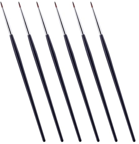 BCOATH 6 St Precisionspenslar för Eyeliner Ergonomiska Makeupborstar med Tunna för Ögonkonturering och Concealer Portabla Applicatorer för Hem och Resa