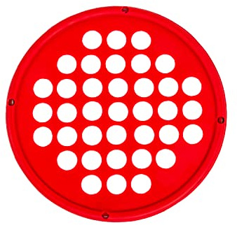 CanDo Exerciseur de Main, Diamètre 17,78 cm, Rouge – Résistance Légère, Renforceur de la Main et des Doigts pour la Physiothérapie et l’Ergothérapie
