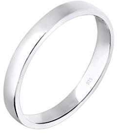 Elli Anillos básico de compromiso para damas en plata de ley 925