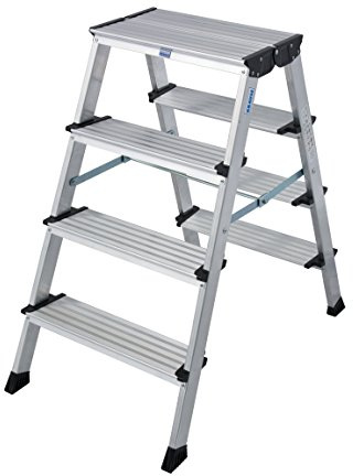 KRAUSE Doppelklapptritt Treppo, 2 x 4 Stufen, 126047