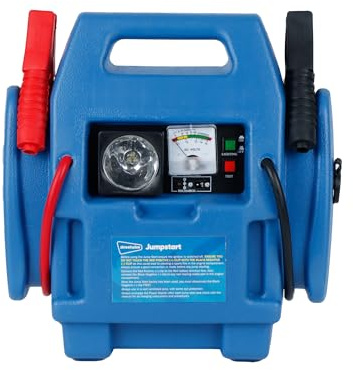 Streetwize Portable Power Pack & Emergency Jump Starter with Air Compressor, LED Work Light and Booster Cables | Reliable Car Battery Starter for Petrol & Diesel Vehicles