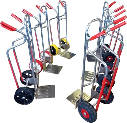 RLW Profi Aluminium Sackkarre Stapelkarre Alu200 200 kg - Schaufel 280 x 280 mm - Made in EU - kein Asien-Import !! (Räder nach Ihrer Wahl) (Luftrad/PVC-Felge/Gleitlager)