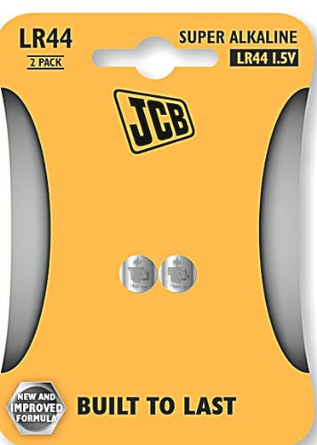 JCB LR44 Super Alkaline Coin Battery - Jcb LR44 battery (Pk 2) 1.55V; 145MAH; 11.5X5.4mm alkaline