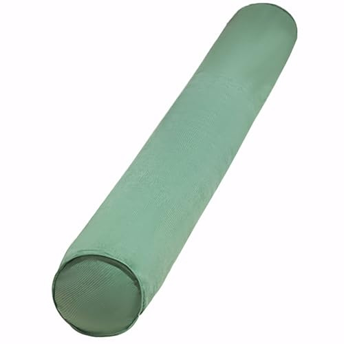 ZEaink Cojín Cilíndrico Grande 60/80/100/120/150cm Almohada de Tubo para Lumbar/Cuello/Espalda/Cabeza Apoyo Almohada Rollo con Funda Extraíble para Cama, Sofá, Silla, Coche(Verde,12cmx60cm)