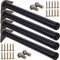 Stahlia 4 x Tischfuß Ø60 mm SCHWARZ MATT Tischbeine Möbelfuß |Höhe 1100 mm|höhenverstellbar + 30 mm|inkl. Befestigungsmaterial |Tischfuss Verstellfuß Möbel Fuß Füße |