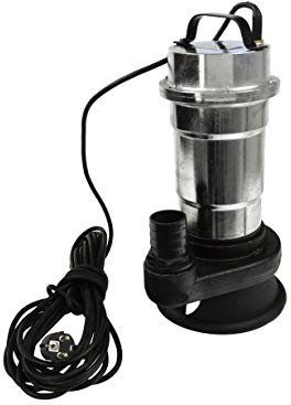 BSD Bomba de Aguas Sucias Sumergible con Trituradora, Cuerpo en Níquel/Hierro Fundido - Bomba de Inmersión para Aguas Residuales WQD 10-8-0,55-550W, 17 000L/h, Altura de Impulsiòn máx. 8m