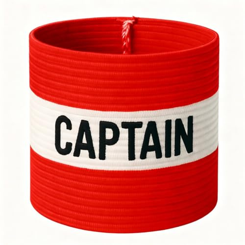 Fitness Health Fascia da capitano, fascia da capitano, per adulti e ragazzi, 5 colori disponibili per diversi sport, fascia elastica da braccio per capitano (rosso, bambini)
