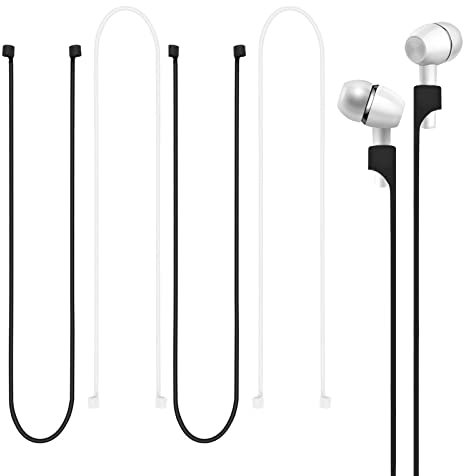 TSHAOUN 4 Stück Magnetisches Silikonband für Anti-Verlust-Draht Zubehör für PRO/2/1, Sport-Ohrhörer, Umhängeband für kabellose Kopfhörer