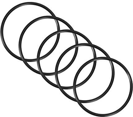 PATIKIL 90mmx82mmx4mm Nitrile Gomma O-Ring, 5 Pezzi Metrico Meccanico Sigillatura Guarnizione Rondelle di Tenuta Anelli per Acqua Idraulici, Nero