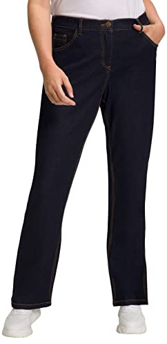 Ulla Popken Femme Pantalons Jean Bleu foncé 21