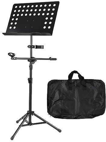 Btuty Notenständer 3 in 1 Tragbarer Professioneller Notenständer Abnehmbare Mikrofonständer Notenständer Höhenverstellbar Stativ für Klavier Violine Gitarre Noten