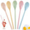 Cucharas de plástico largas, 5 cucharas de plástico de color, cucharas de huevo de plástico, cucharas de yogur reutilizables, cucharas de sopa, cucharas de café, cucharas de helado, cuchara de postre