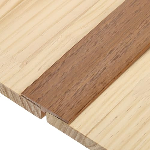 sourcing map T-Molding Transition Strips, 1M x 5cm (L x W) PVC Floor Flat Divider Strip Self Adhesive Vinyl Flooring Edging Trim for Joining Floor Gaps Doorways, Yellow