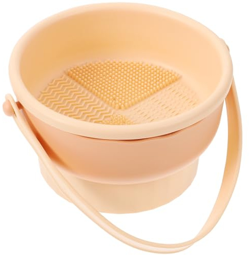 TOPBATHY Makeup Brush Cleaner Bowl for Tpr Tpr Cleaning Mat, Lightweight Cosmetic Brush Cleaning for Blusher and Eye Shadow Travel