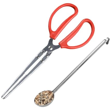 Tenazas Para Fuego | Herramientas De Mango Largo Para Recoger Y Agarrar Leña - Garra Para El Agarre De Troncos De Fuego,Para Cocinar Y Servir En Cocina Interior Y Exterior Camping Barbacoa Pizza