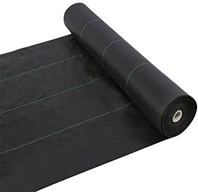 TOPINCN Tissu de Protection Contre Les Mauvaises Herbes, Couvre-Sol Robuste, Rectangulaire 10 X 1 Mètres, Idéal pour Les Allées et Les Parterres de Plantes (Black #42)