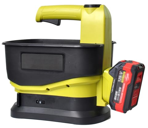 Spandiconcime senza fili per erba, design portatile con batteria da 4,0 Ah, regolabile a 6 velocità, distribuzione uniforme per semi, mangimi e fertilizzanti, capacità 5,5 l