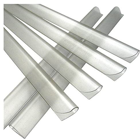 NOOR Klemmschienen 19 x 1,5cm I Transparente, unauffällige Klemmleisten für Sichtschutzstreifen I 25er Set