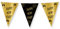 PD-Party 7031102 Classy Party Bunting | Vereiteln Wimpelkette, Doppelseitig, Dreieckig, Partei Dekoration Flaggen - Happy New Year, Gold/Schwarz, 1000cm Länge X 30cm Breite X 0.1cm Höhe