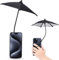 Kiorafoto Magnetic Mobile Phone Umbrella Shade for Sun, Outdoor Phone Holder with Sun Umbrella, Flexible Angle Design & Rotatable Phone Ring, for iPhone 15 14 13 12 Pro Max Plus & All Phones (BLACK)