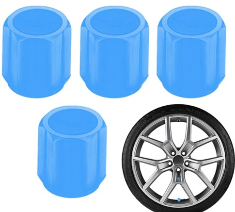 Streysisl Tappi per valvole pneumatici luminosi al buio, tappi per valvole per pneumatici auto, 4 pezzi, tappi per valvole per pneumatici, coperture per valvole per moto,