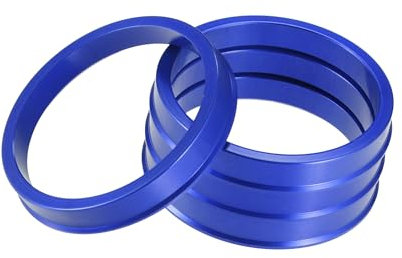 TUCKBOLD Anelli di centraggio per mozzo auto, diametro esterno da 72,6 mm a ID 63,4 mm, anelli di centraggio per mozzo ruota, in lega di alluminio, blu (set da 4) parti automobilistiche