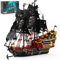 JMBricklayer Piratenschiff-Bauspielzeug mit Lichtern, Pearl Piratenschiff Modellboot Klemmbausteine 40002, Schwarzes Schiffsspielzeug-Bauset für Erwachsene Jungen und Mädchen ab 14 Jahren (1713 PCS)