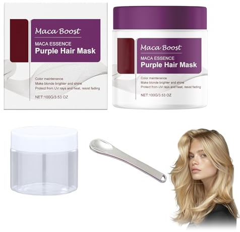 Rostblant 100g Mascarilla Capilar Morada, Acondicionador Hidratante Morado, Mascarilla Capilar de Colágeno, para Reparación Profunda para Todo Tipo de Cabello