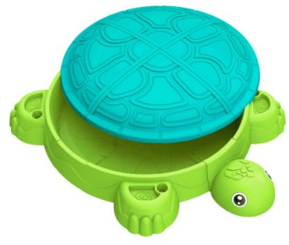 Bac à Sable avec Couvercle - pour Enfants - avec 8 moules à Sable et pelles - pour Enfants - en Plein air - Activité sensorielle - Jouet de Sable pour arrière-Cour, Plage - Cadeau d'été - Bleu