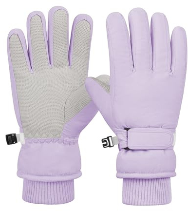 Générique Gants de Ski Enfants, Gant d'hiver en Polaire Chauds pour Garçons Filles, Gants de Neige Imperméable Coupe-Vent pour Snowboarding Skiing Cycling Chic