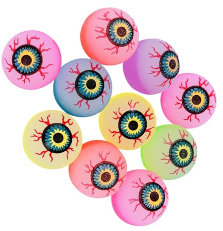 SOIMISS Balones de Rebote para Niños 32 Mm Coloridas de Alta Elasticidad Pelota Saltando Creativa Diseño de Globo Ocular Adecuado para Juegos y Ocio Color Aleatorio Estilo Aleatorio