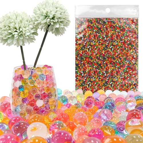 Wasserperlen LISOPO bunte Perlen, 50000 Stück Gelperlen für Pflanzen, dekorativ & farbenfroh, ungiftig & biologisch abbaubar, Gelperlen für Blumen und Pflanzen