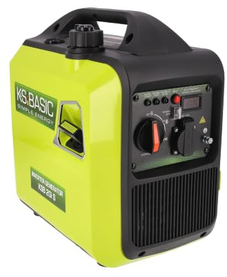 K&S BASIC 20i S Generatore inverter, 2000 W, generatore di emergenza a benzina, 230 V, onda sinusoidale pura, generatore di corrente con modalità Eco, display LED, potenza nominale 1,8 kW, portatile