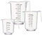 3pc Clear Plastic Measuring Jug Set