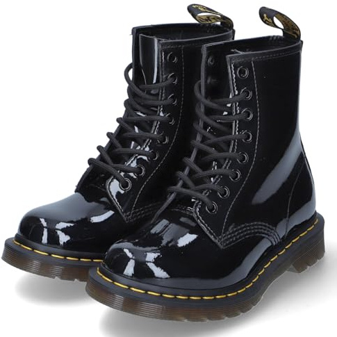 Dr. Martens 1460 W 11821011, Womens bovver boots, Noir (Black Patent Lamper) - 39 EU