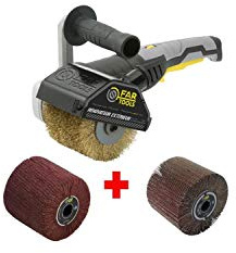 FARTOOLS Pack 615125: Renovator REX120C + Klappenb�rste und Kunstfaserb�rste - Spezialholz & Metall - Flache Oberfl�chen