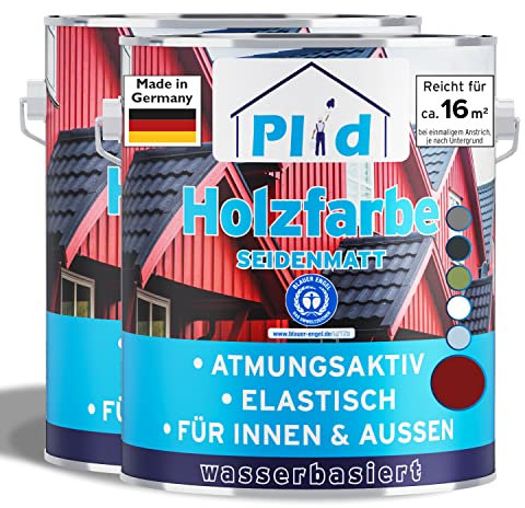 Plid® Vernice per legno, colore rosso svedese, per interni ed esterni, protezione dalle intemperie, rosso svedese, colore per legno, colore per legno, vernice resistente alle intemperie, prodotto in