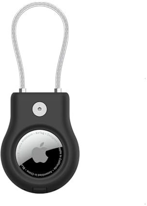 Belkin AirTag Case with Wire Cable, Secure Holder Protective Cover for Air Tag, Scratch Resistance, AirTag Accessory - (Black)