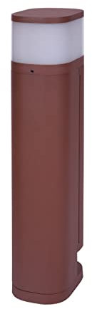 BOLD 19516 VOLO luce da giardino intelligente con prese e coperchio (colonna di prese da esterno) Colore ruggine (2x Schuko | Smart-Home (iOS & Android) WLAN | incl. G9 max. 28 Watt - 470lm)