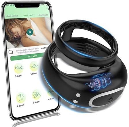 TOUNID Dual Penisring Vibratoren Hodenvibrator Männer Cock Bondage ring mit APP 9 Vibrationsmodi Penisringe Hodenringe verzögerte Ejakulation Sexspielzeug für männ solo Penis Trainer Massagegerät